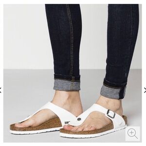 Birkenstock Women's Gizeh Birko-Flor Patent White Size 39